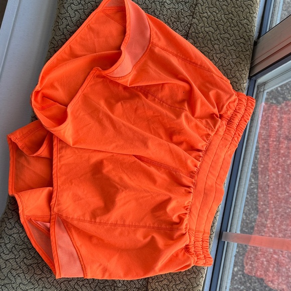 lululemon athletica Women's Bright Orange Athletic Shorts - Picture 2 of 2